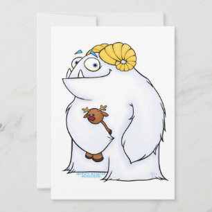 Tarjeta Festiva Manny el Yeti, carta