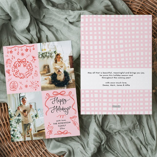 Tarjeta Festiva Mano caprichosa retro dibujando fiestas felices 2  (Subido por el creador)