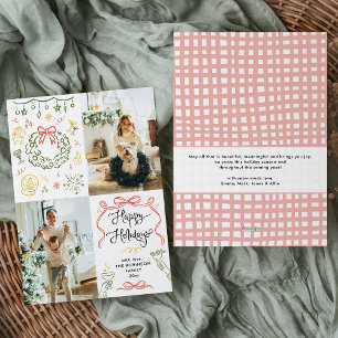 Tarjeta Festiva Mano caprichoso traza arcos felices feriados 2 fot