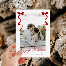 Mano de festividad roja dibujada con arco capricho