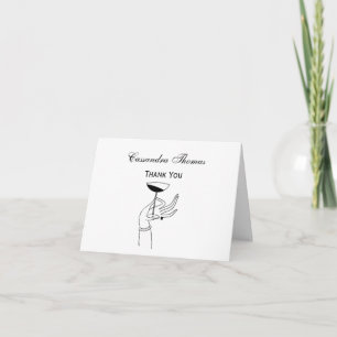Tarjeta Festiva Mano de mujer Art Deco sosteniendo copa de champán
