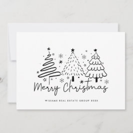 Tarjeta Festiva Mano divertida atrae a Navidades caprichosos corpo