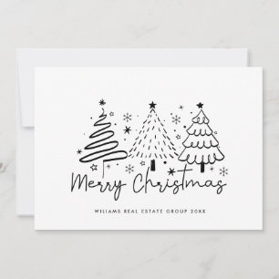 Tarjeta Festiva Mano divertida atrae a Navidades caprichosos corpo