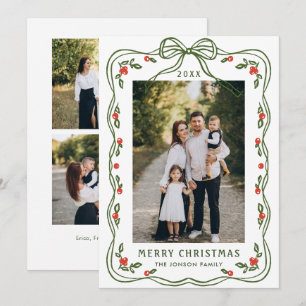 Tarjeta Festiva Mano divertida dibujada por caprichosos Navidades