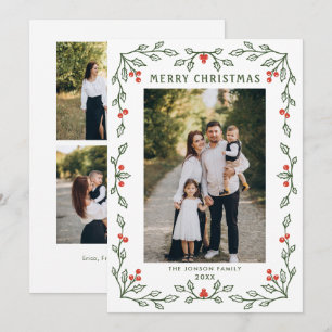 Tarjeta Festiva Mano divertida dibujada por caprichosos Navidades