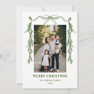 Tarjeta Festiva Mano divertida dibujada por Navidades retro capric