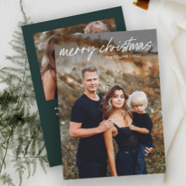 Tarjeta Festiva Mano Moderna Difundida A Dos Navidades De Fotograf