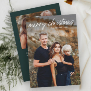 Tarjeta Festiva Mano Moderna Difundida A Dos Navidades De Fotograf