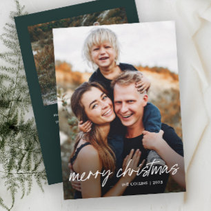 Tarjeta Festiva Mano Moderna Difundida A Dos Navidades De Fotograf