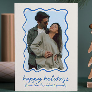 Tarjeta Festiva Mano ondulada dibujada con una extraña y caprichos