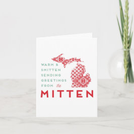 Tarjeta Festiva Manopla ingeniosa hermosa del día de fiesta del