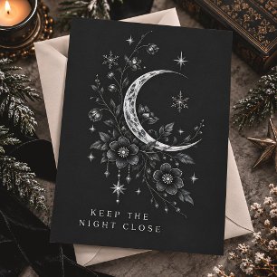 Tarjeta Festiva Mantén la noche cerca del solsticio de invierno ce