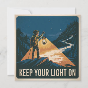 Tarjeta Festiva Mantén Tu Luz Encendida