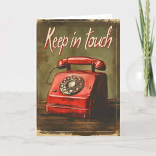 Tarjeta Festiva Mantener en contacto el teléfono retro