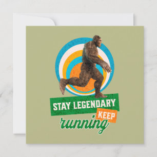 Tarjeta Festiva Mantente Legendario, Sigue Corriendo Gracioso Cami