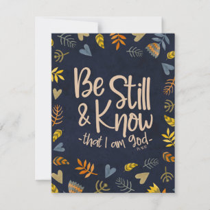 Tarjeta Festiva Mantente Y Sé Que Soy La Postcarta Religiosa De Di