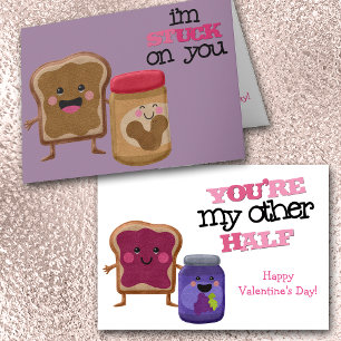 Tarjeta Festiva Mantequilla de cacahuete y Jelly Valentine