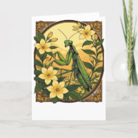 Mantis Y Flores De Jazmín Amarillo