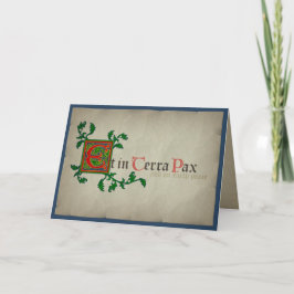 Tarjeta Festiva Manuscrito inglés antiguo
