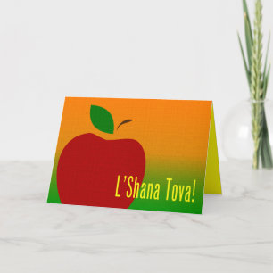 Tarjeta Festiva manzana de rosh hashanah