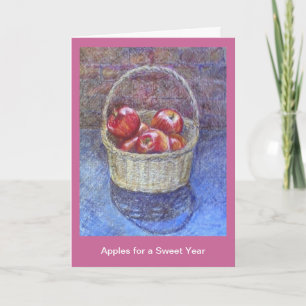 Tarjeta Festiva Manzanas por un año dulce