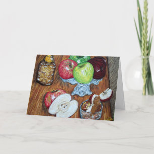 Tarjeta Festiva "manzanas y miel"