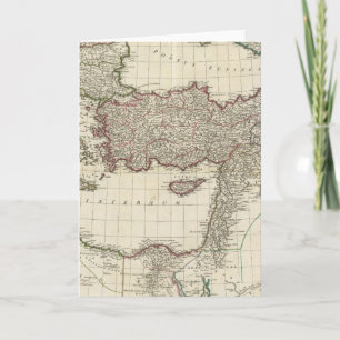 Tarjeta Festiva Mapa clásico de Roma