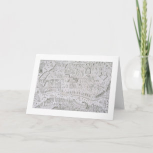 Tarjeta Festiva Mapa de la ciudad de Constantinopla, Turquía,