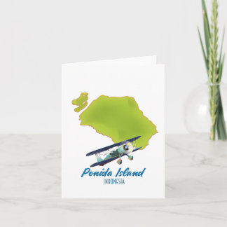 Tarjeta Festiva mapa de la isla Penida