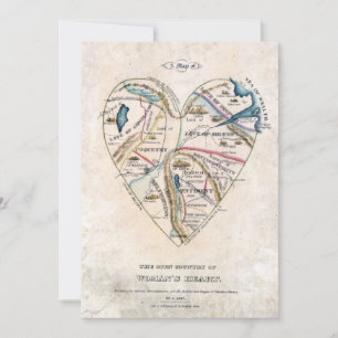 Tarjeta Festiva Mapa de un corazón de mujeres