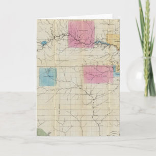 Tarjeta Festiva Mapa del este de Kansas