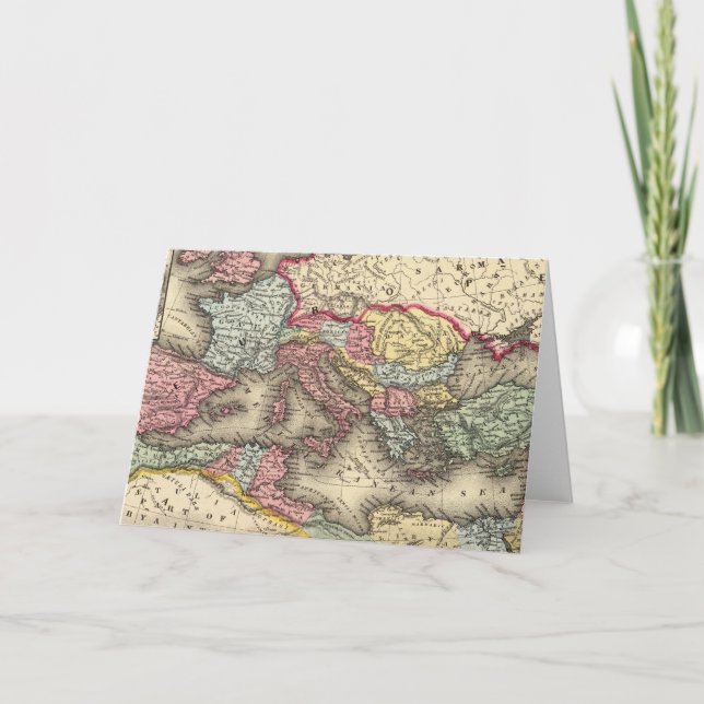 Tarjeta Festiva Mapa del Imperio Romano (Anverso)