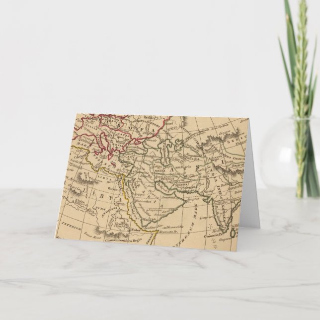 Tarjeta Festiva Mapa del mundo clásico (Anverso)