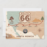 Mapa vintage de la Ruta 66 EE. UU.