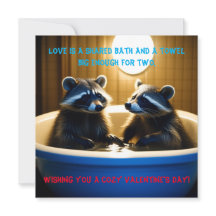 Mapaches Adorables en la Bañera Día de San Valentí