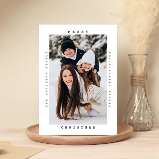 Tarjeta Festiva Máquina de escribir minimalista - Fotos de Feliz N