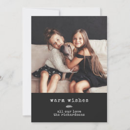 Tarjeta Festiva Máquina de escribir moderna | Foto de vacaciones e