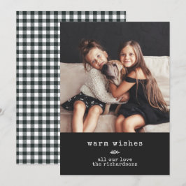 Tarjeta Festiva Máquina de escribir moderna | Foto de vacaciones e