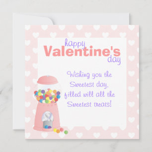 Tarjeta Festiva Máquina Gumball rosa