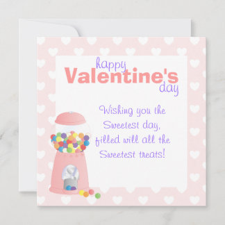 Tarjeta Festiva Máquina Gumball rosa