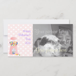 Tarjeta Festiva Máquina Gumball rosa