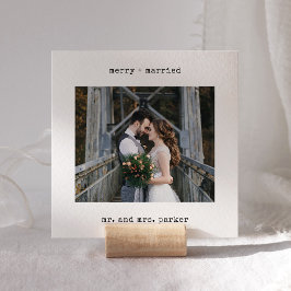 Tarjeta Festiva Máquina minimalista | Fotos de mora y casada