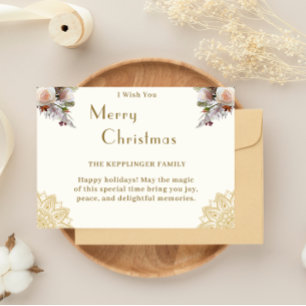 Tarjeta Festiva Maravilla de invierno y deseos cálidos