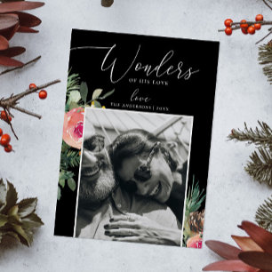Tarjeta Festiva Maravillas de su amor   Foto de Navidades florales