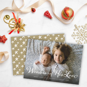 Tarjeta Festiva Maravillas de su amor Foto de Navidades religiosos