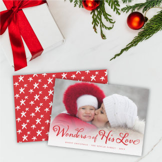 Tarjeta Festiva Maravillas de su amor Foto de Navidades religiosos