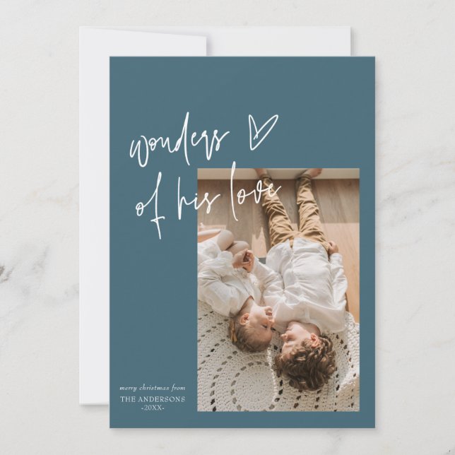 Tarjeta Festiva Maravillas De Su Amor Un Foto Navidades Religiosos (Anverso)