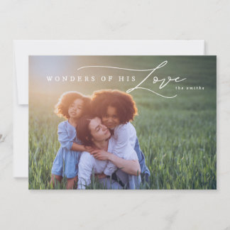 Tarjeta Festiva Maravillas modernas de su amor Navidades religioso