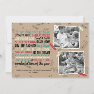 Tarjeta Festiva Maravilloso caos navideño