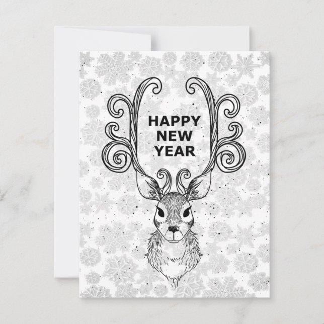 Tarjeta Festiva Maravilloso, maravilloso, maravilloso Año Nuevo (Anverso)